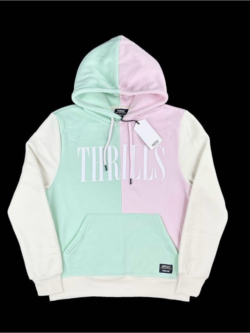 Thrills Colorblock Pastel Hoodie - Mint, Pink & Yellow